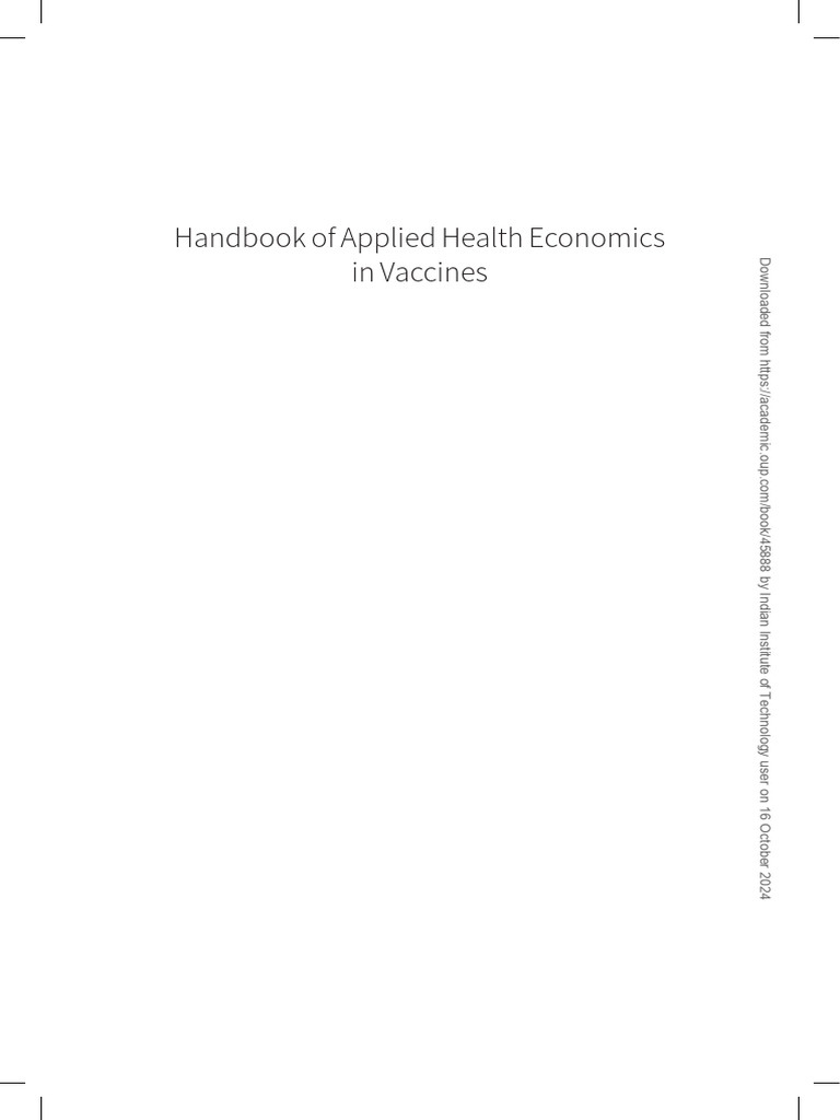 Handbook of Applied Health Economics | PDF