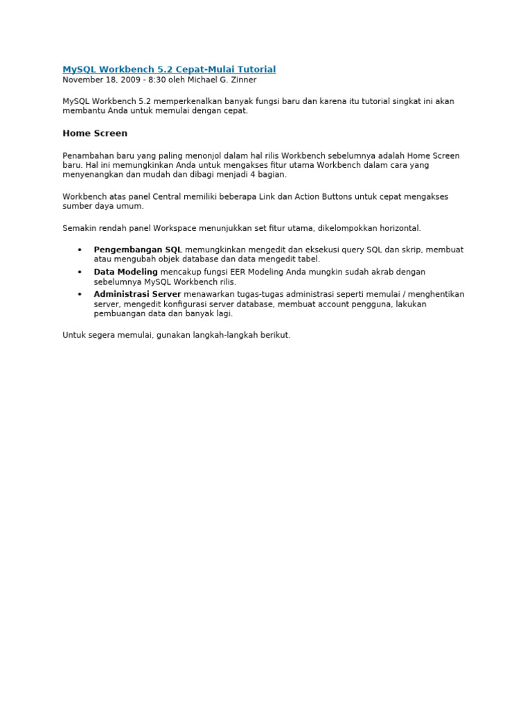 MySQL Workbench 5 | PDF