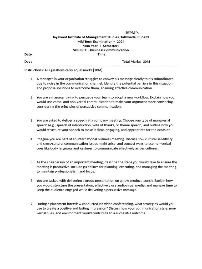 Business Communication | PDF