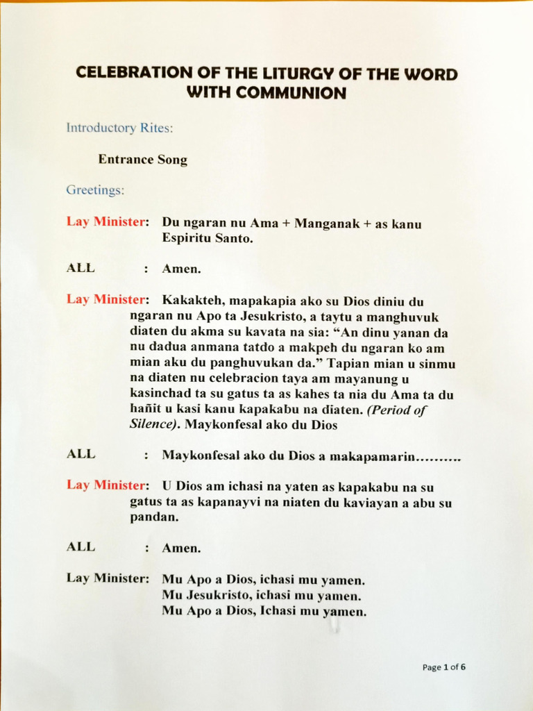 Liturgy Of The Lord Pdf