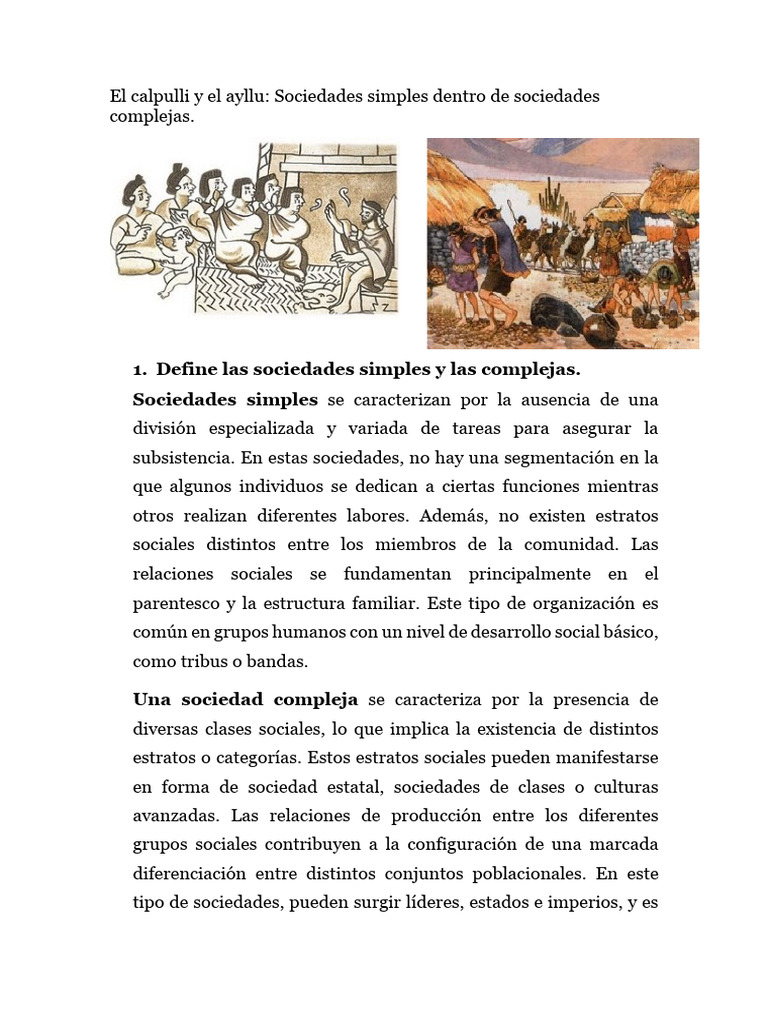 El calpulli y el ayllu | PDF