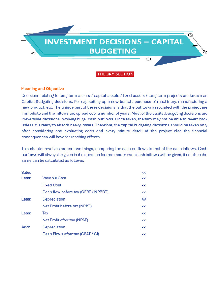 07 Capital Budgeting 1 | PDF