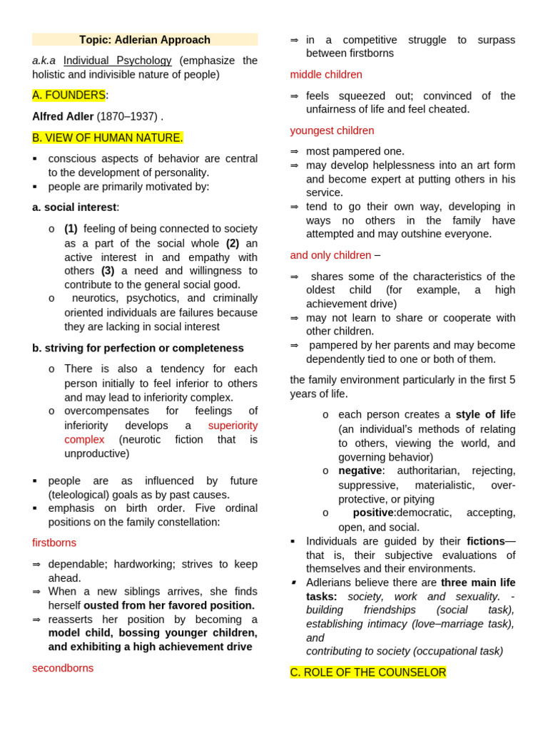Adler Roger Lesson Notes | PDF