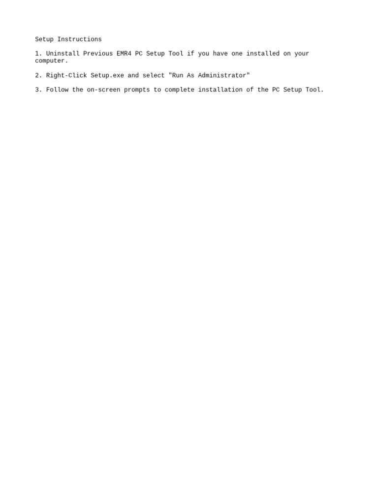 Setup instructions pdf
