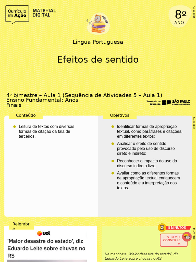 Aula 1 - Efeitos de Sentido | PDF