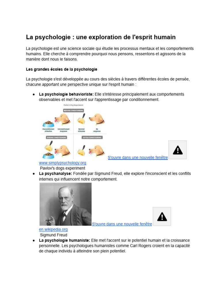 La Psychologie | PDF
