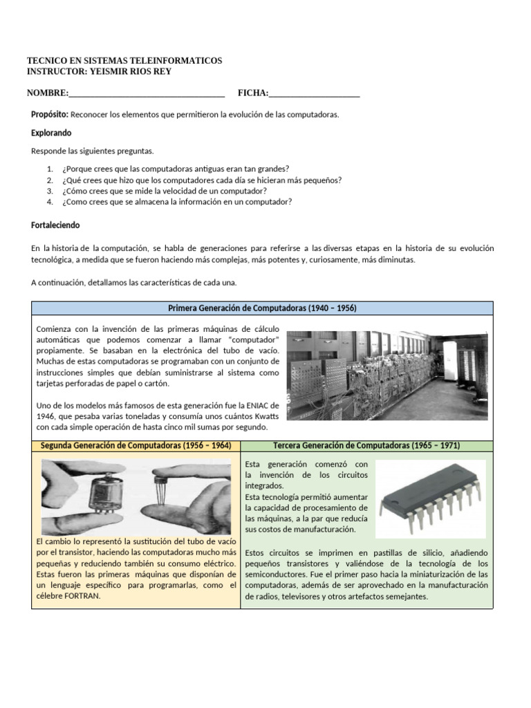 Guia AGOSTO Grado Sexto Informatica | PDF | Hardware de computador | Arte