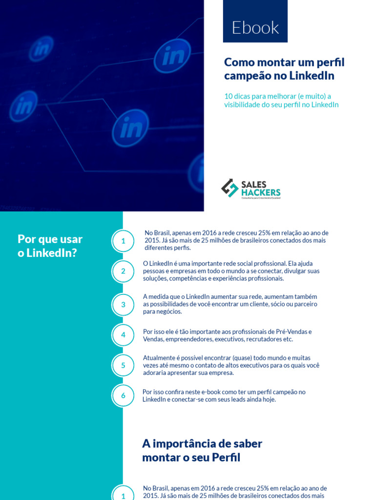 (Ebook) Como Montar Um Perfil Campeão No LinkedIn | PDF