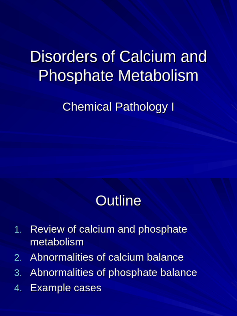 06 - Disorders of Calcium and Phosphate Metabolism | PDF