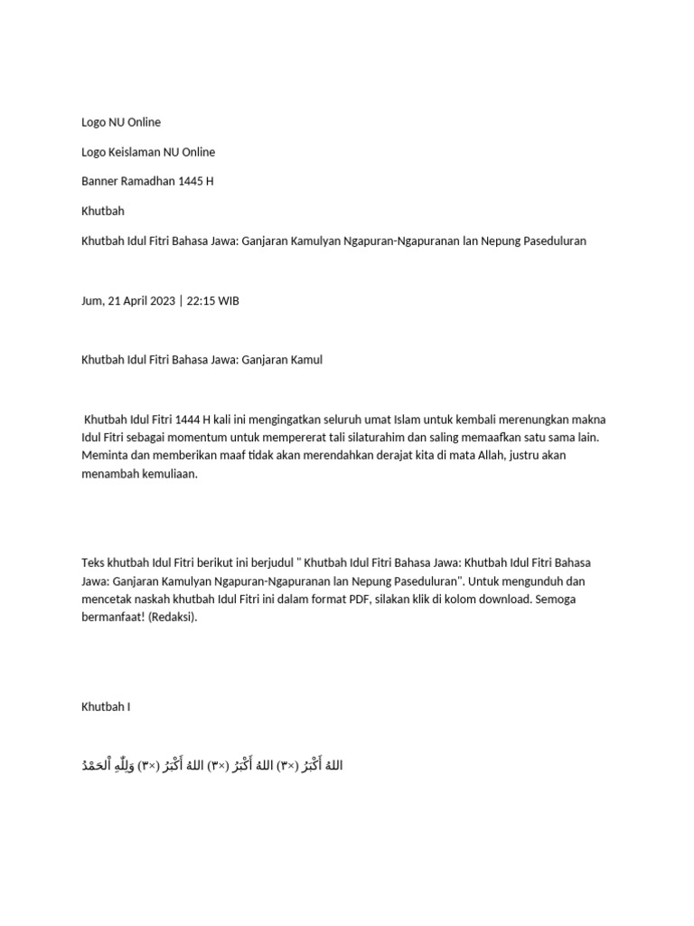 khutbah idul fitri 2024 edit PDF