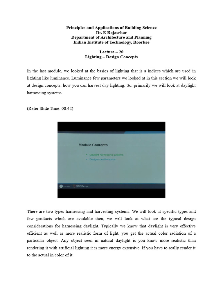 Lighting - Design Concepts | PDF