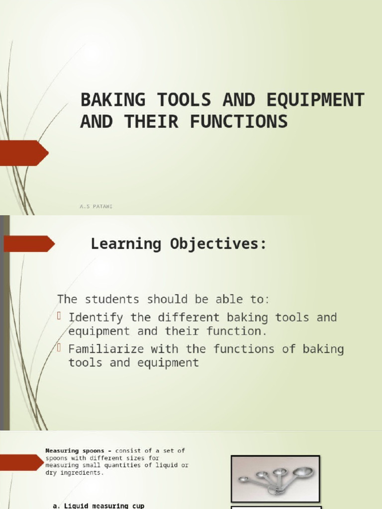 Baking Tools Epquipqment | PDF