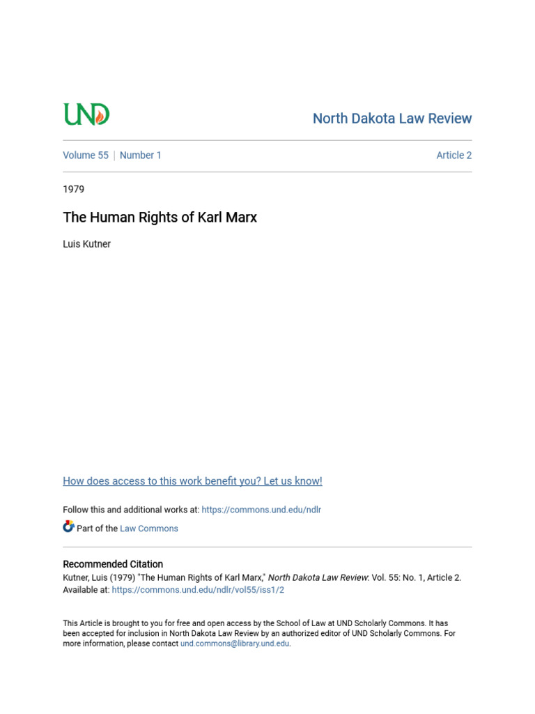 The Human Rights of Karl Marx | PDF