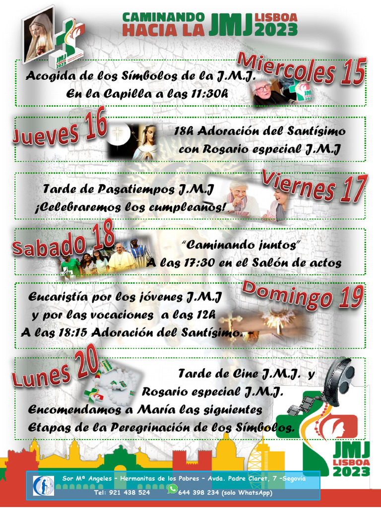 Programa JMJ - Segovia | PDF