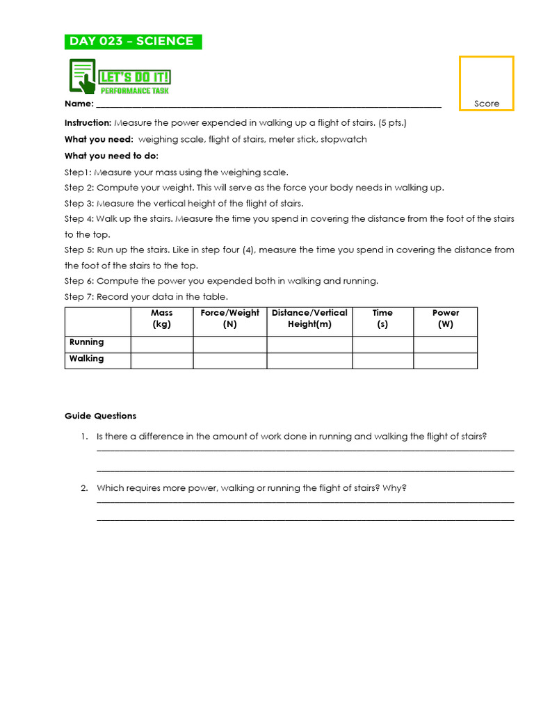 Day 23 Science Activity | PDF
