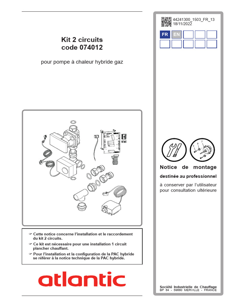 Notice Kit Rafrachissement Atlantic Alfa Extensa Duo