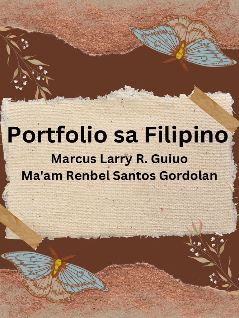 Brown Vintage Aesthetic Portfolio Cover Page A4 Portrait | PDF