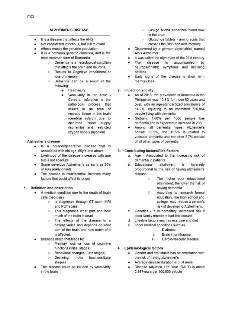 Alzheimers Disease 2 | PDF