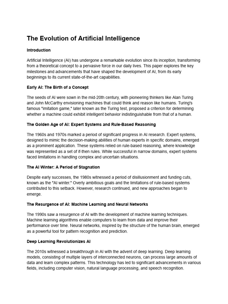 The Evolution of AI | PDF