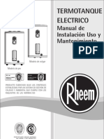 Manual Termotanques Rheem - Linea Electrica