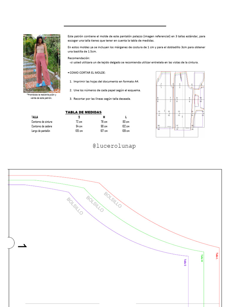 Patron de Pantalon Palazzo | PDF