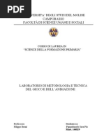 Tesina - Laboratorio Di Metodologia e Tecnica Del Gioco e Dell'animazione Pappadopolo Sara Pia