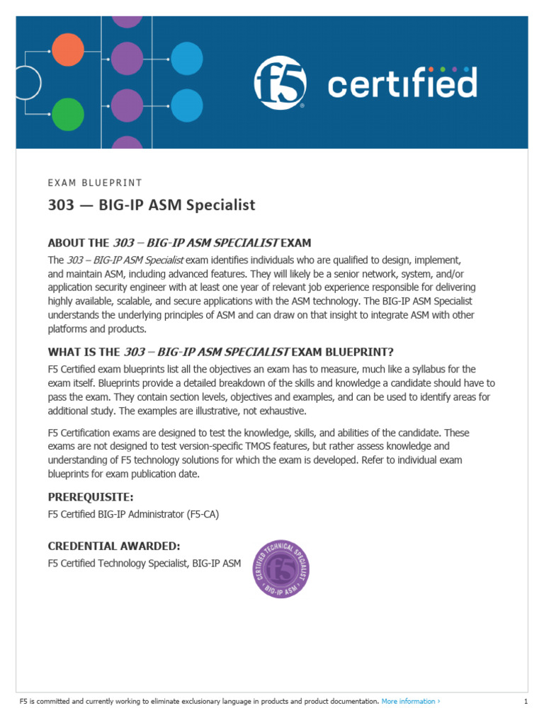 303 - BIG-IP ASM Specialist | PDF