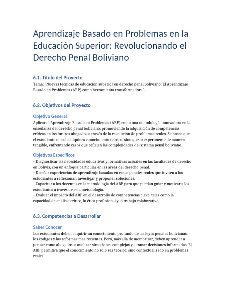 ABP Derecho Penal Boliviano | PDF