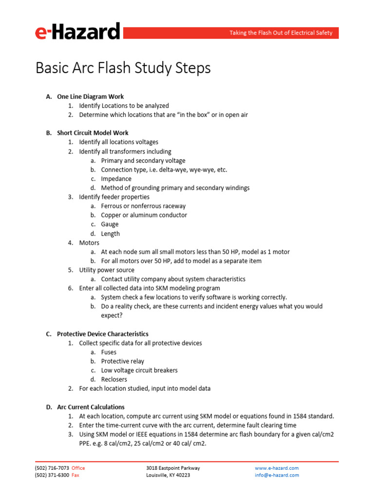 Arc Flash - Basic Steps | PDF | Power (Physics) | Power Engineering
