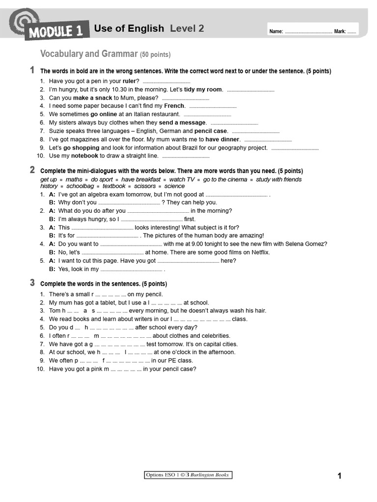 Unit 1 Level 2 | PDF