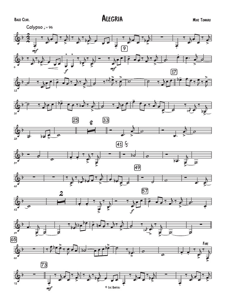 Alegria - Bass Clar - SCORE | PDF