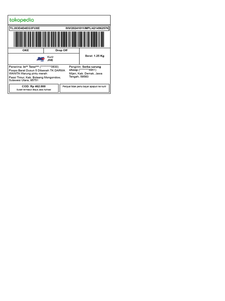 Cetak Label | PDF