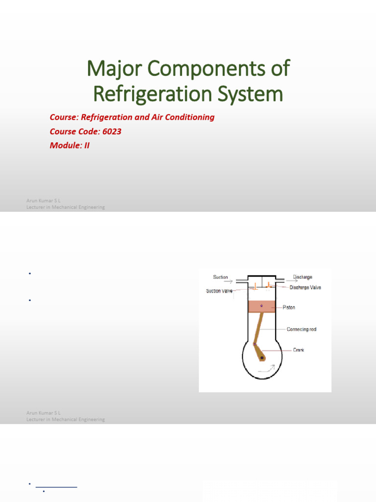Major Components of Refrigeration Systems | PDF | Heat Exchanger ...