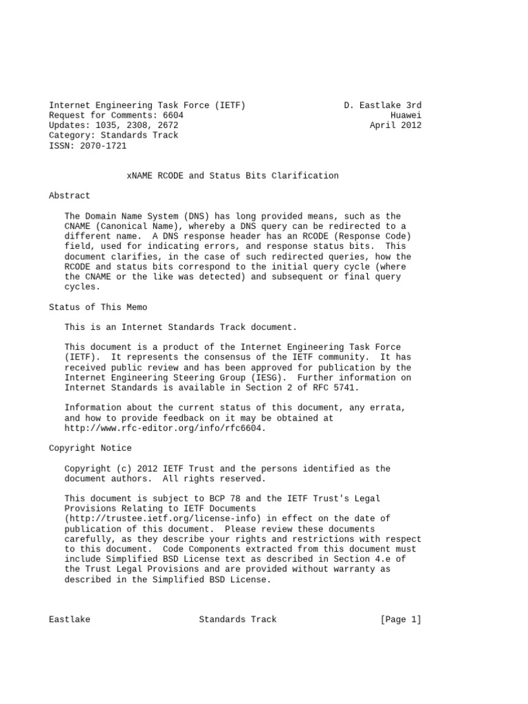 RFC 6604 | PDF