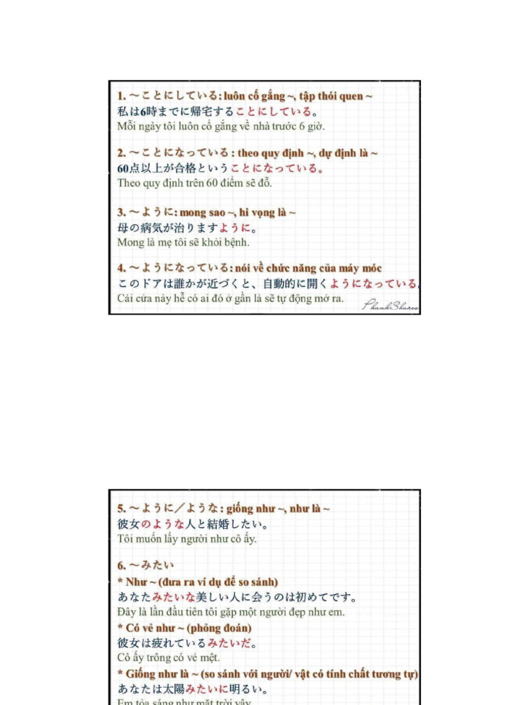 Tong Hop Ngu Phap N3 | PDF