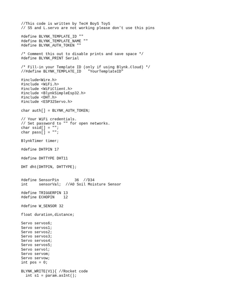 Moon Rover Code | PDF
