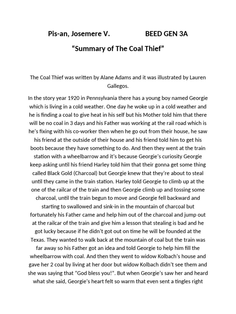 The Coal Thief | PDF