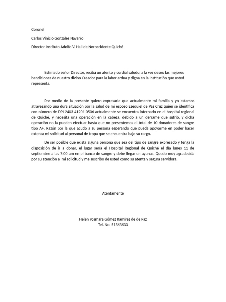 Solicitud Hall | PDF