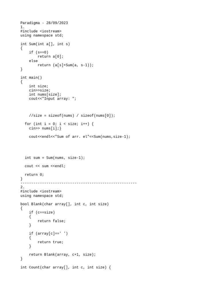 Exercises 28 09 2023 Pdf