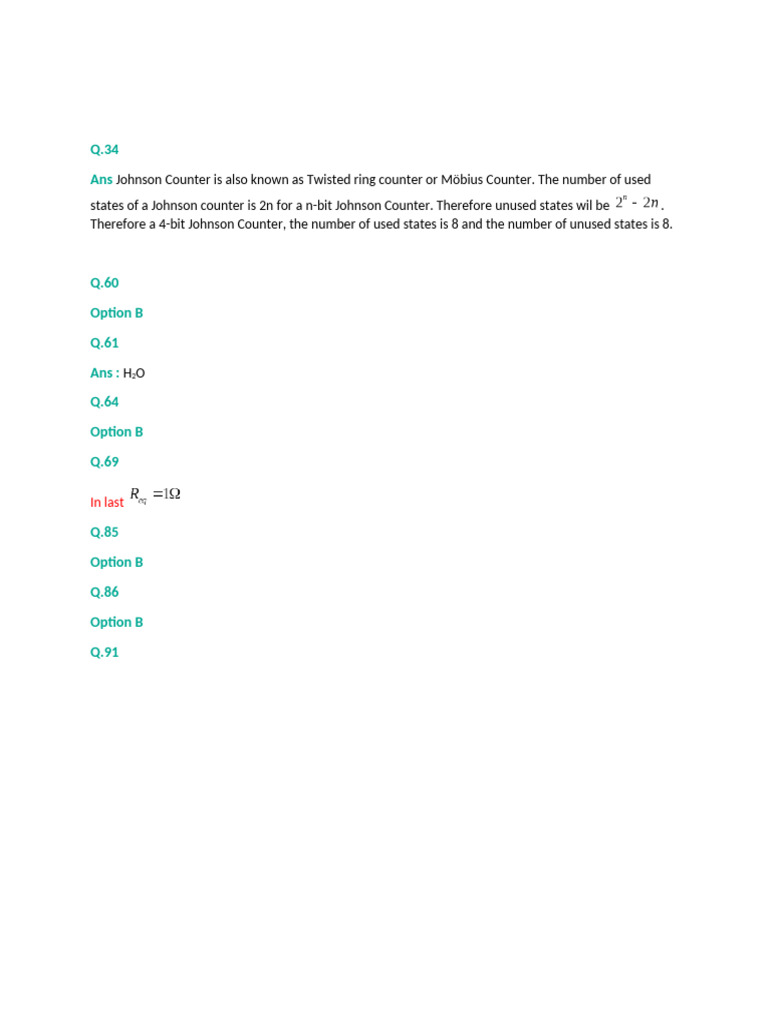 Johnson Counter and Ripple Factor Explained | PDF