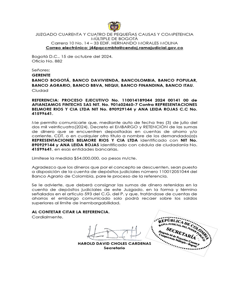 J 44 pccm bgta 2024 00141 oficio bancos pdf