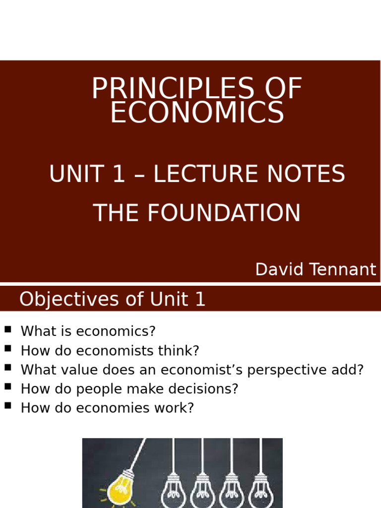 Economics Principles Lecture Notes | PDF | Market (Economics) | Career ...