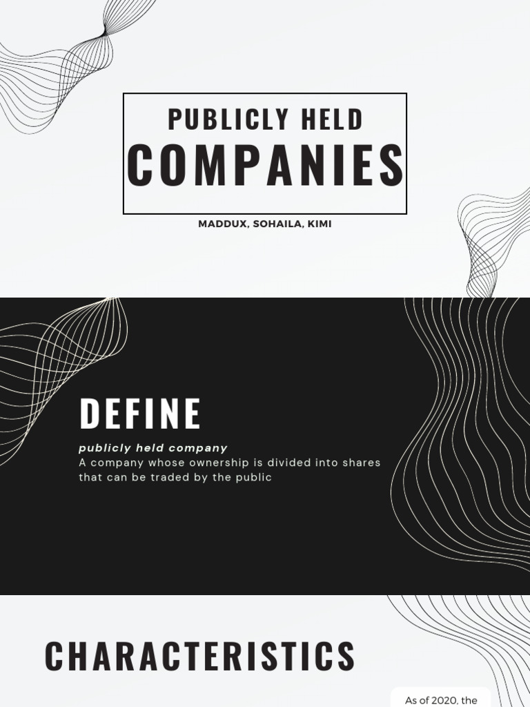 Publicly Held Companies Presentation PDF