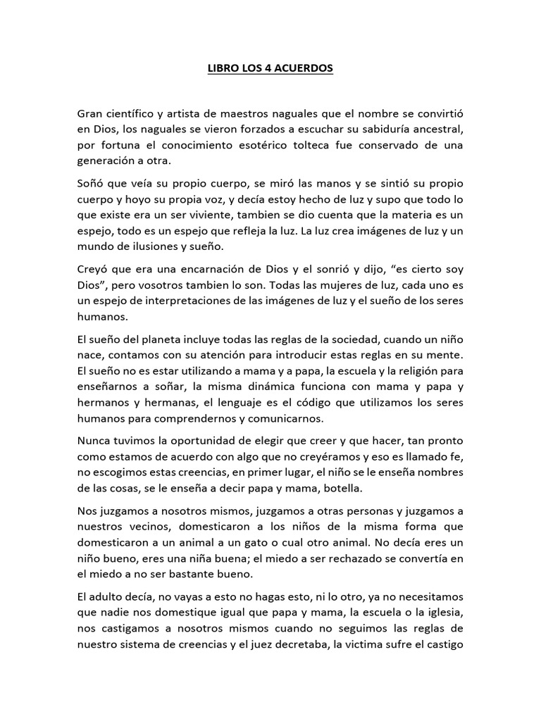 Libro Los 4 Acuerdos | PDF