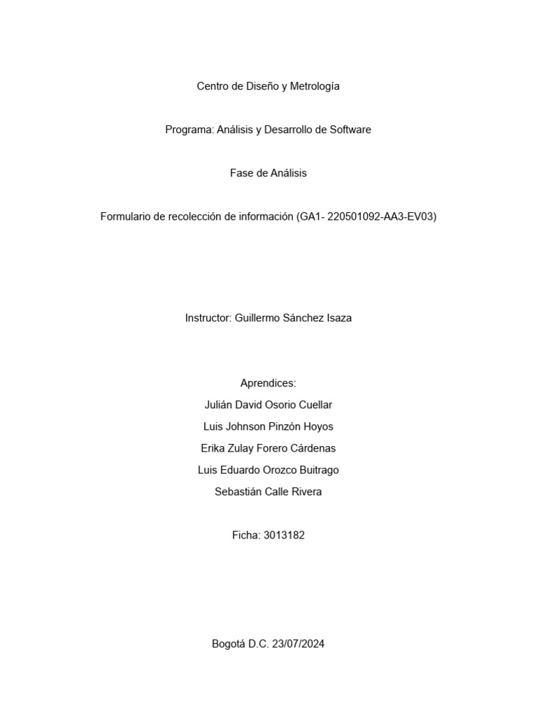 Formulario de Recolección SENA 2024 (1) PDF