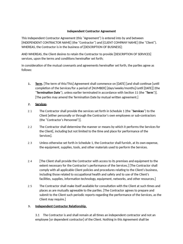 Oklahoma Independent Contractor Agreement | PDF | Employment | Indemnity