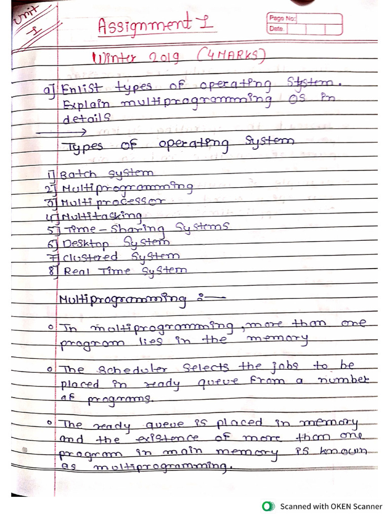 Osy Assignment 1 | PDF