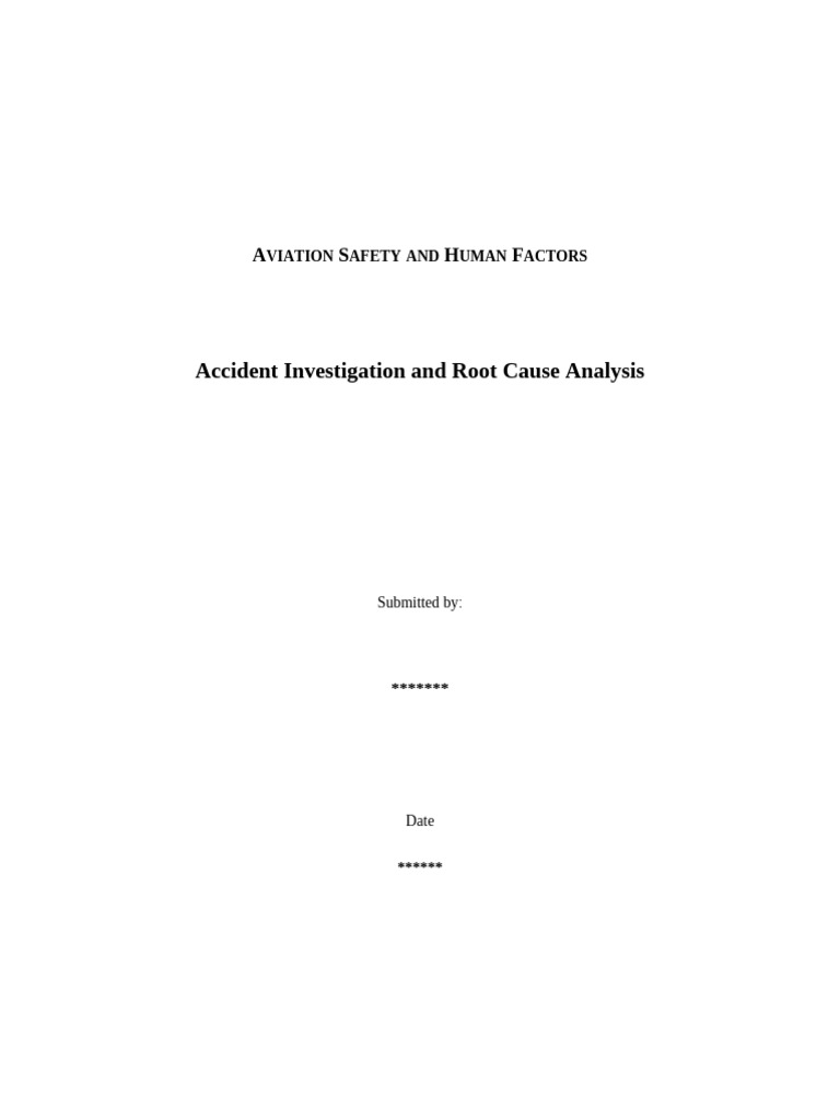 Accident Investigation Root Cause Analysis Pdf