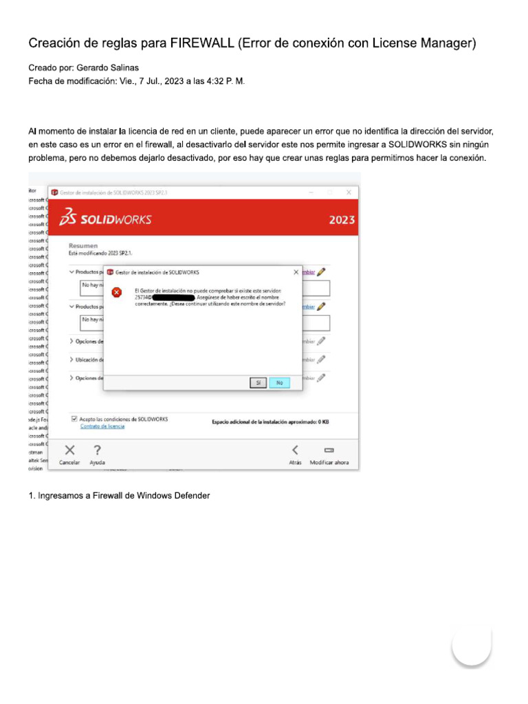 Activar Puertos Servidor SOLIDWORKS | PDF