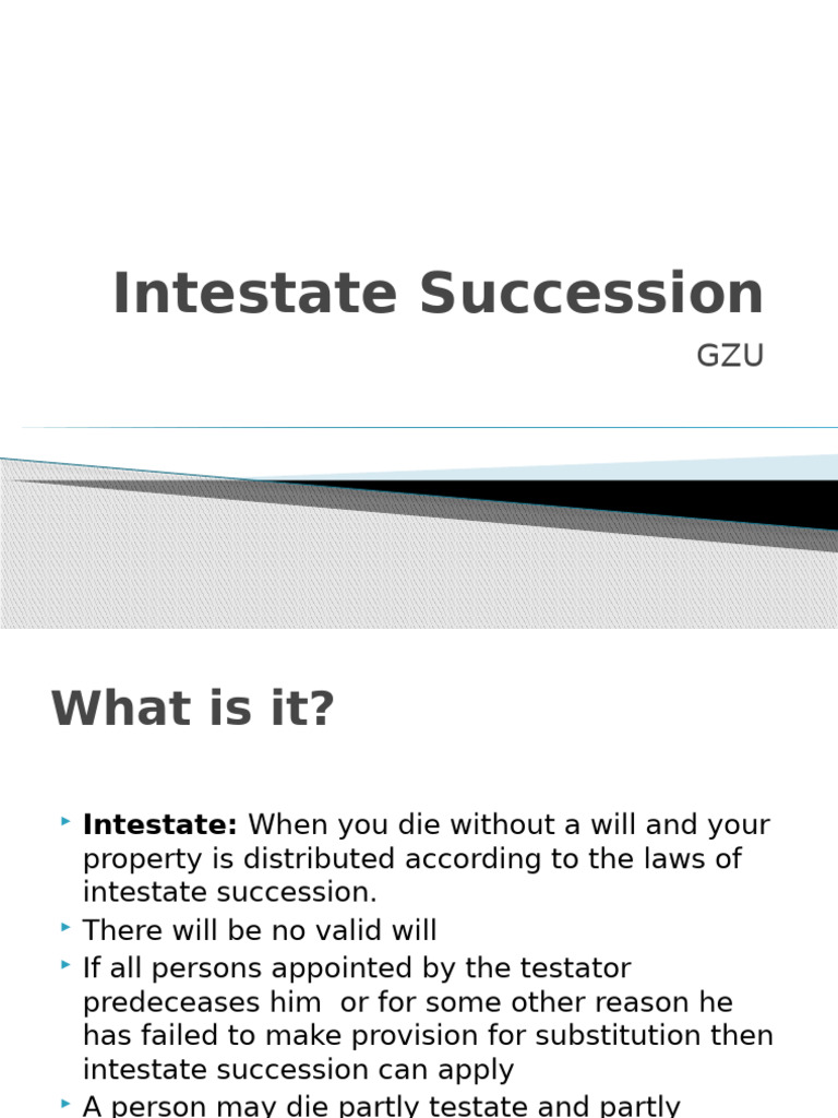 Intestate Succession2 | PDF